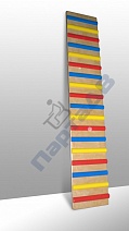 Доска наклонная ребристая 1,6х0,3х0,021м с цветными рейками (17шт)