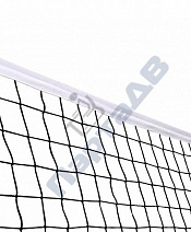 Сетка волейбольная Ø 3,5 мм с тросом 1,00х9,50м, черный